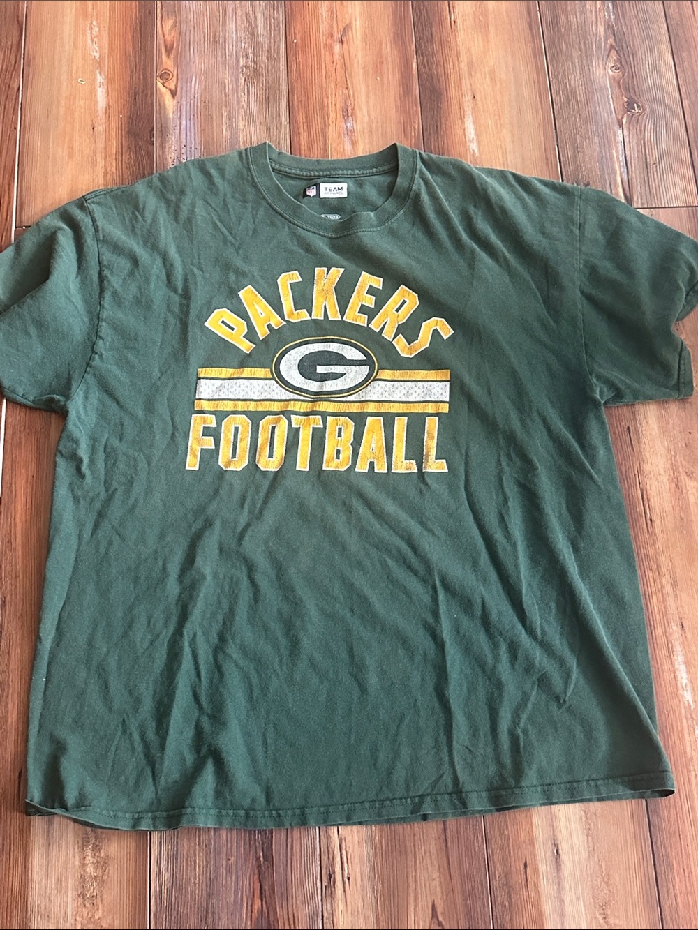 Green Packers Football Short Sleeve Tee - Team Logo Crewneck XL